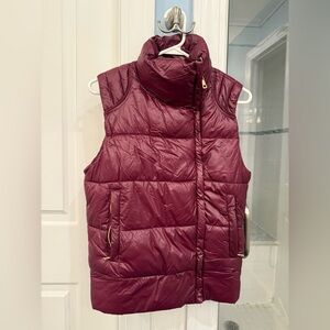 Sam Edelman Burgundy Puffer Vest